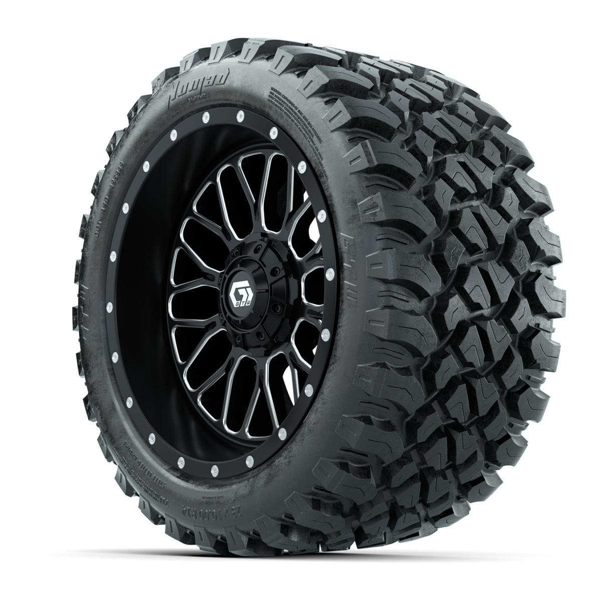 Set of (4) 14 in GTW® Helix Machined & Black Wheels with 23x10-R14 Nomad All-Terrain Tires