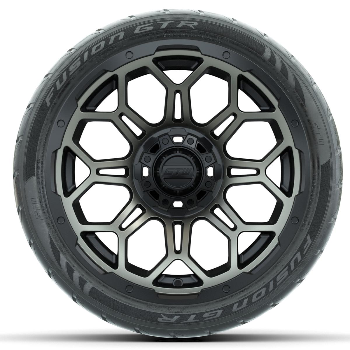 Set of (4) 14 in GTW Bravo Wheels with 225/30-14 Mamba Street Tires