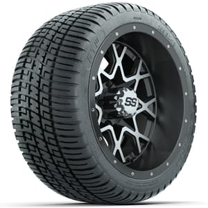 Set of (4) 12 in GTW Vortex Wheels with 205/30-12 GTW Fusion Street Tires