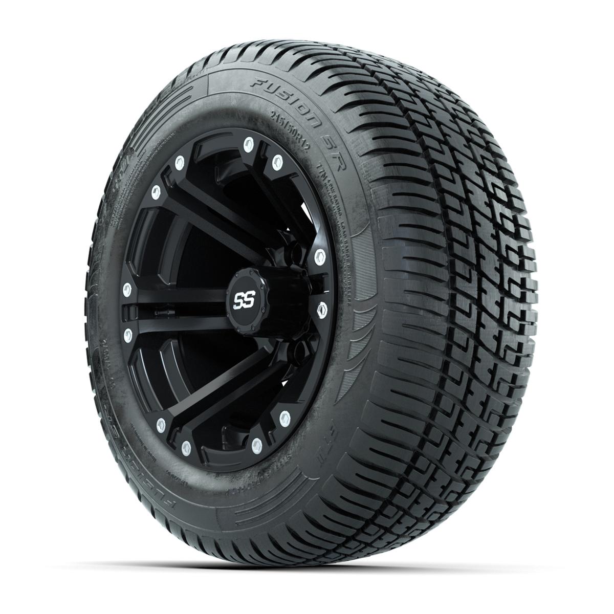 Set of (4) 12 in GTW Specter Wheels with 215/50-R12 Fusion S/R Street Tires