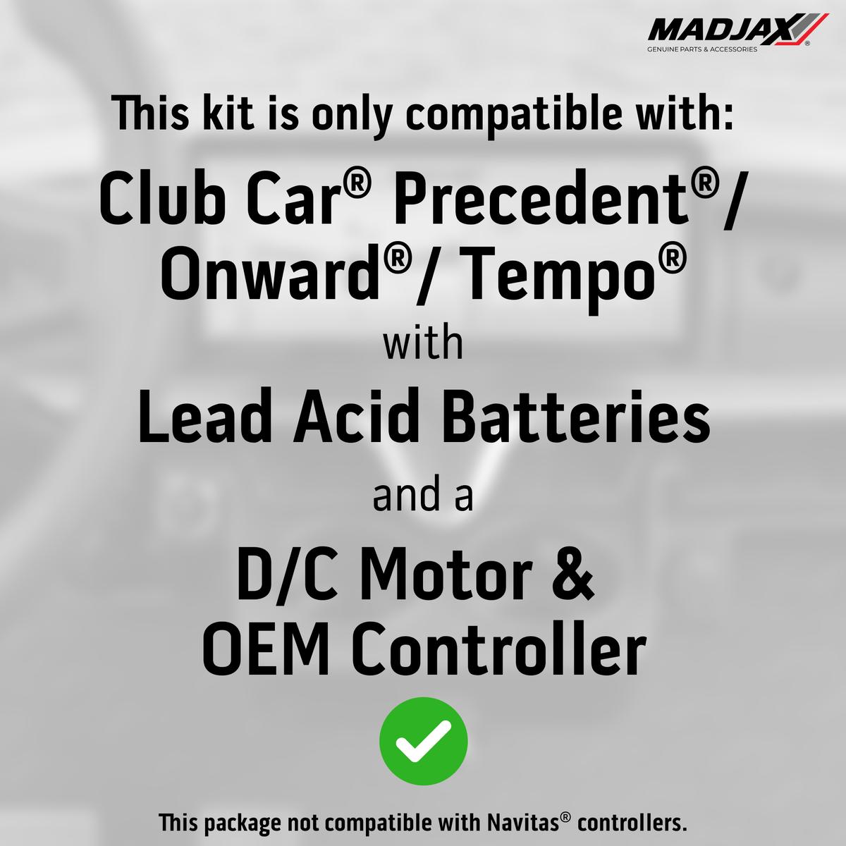 MadJax&reg; Kinect&trade; Club Car Precedent/Tempo/Onward with Lead Acid Battery Setup Display Screen D/C Kit