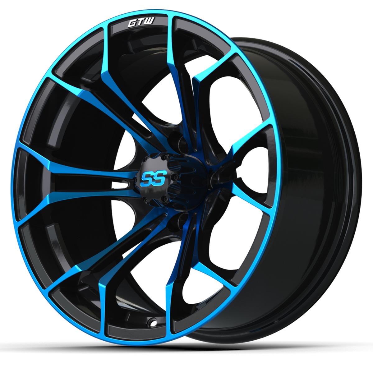 15&Prime; GTW&reg; Spyder Wheel – Black with Blue