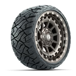 GTW Barricade Satin Bronze 14 in Wheels with 205/35-R14 Maverick Low-Profile All-Terrain Tires – Full Set