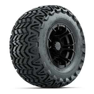 GTW Spyder Matte Black 10 in Wheels with 20x10-10 Predator All Terrain Tires – Full Set