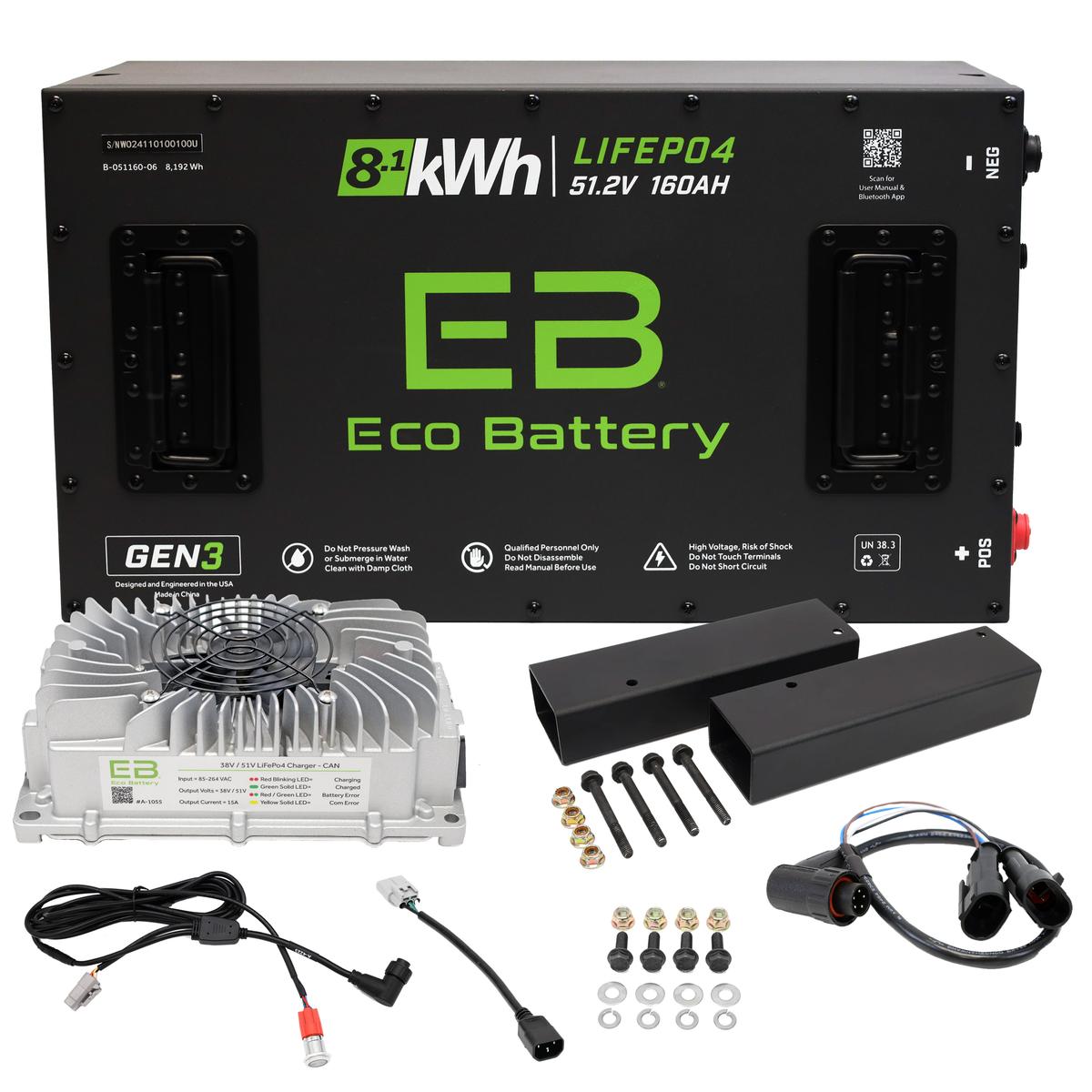 Eco Lithium Epic EV 3-3 Battery Configuration 51.2V 160Ah GEN3 Battery Bundle