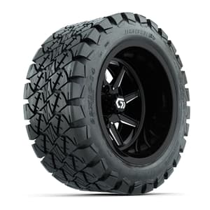 GTW&reg; Reaper Black/Machined 14 in Wheels with 22X10-14 Timberwolf All-Terrain Tires - Full Set