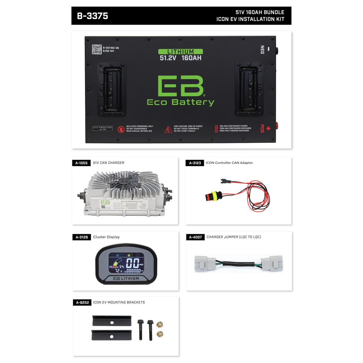 ICON Eco Lithium 51.2V 160Ah Battery Bundle