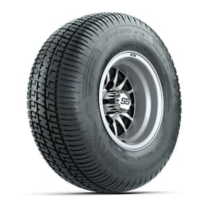 10" GTW Medusa Black and Machined Wheels with 20" Fusion Street Tires- Set of 4