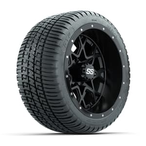 Set of (4) 12 in GTW Vortex Wheels with 205/30-12 GTW Fusion Street Tires