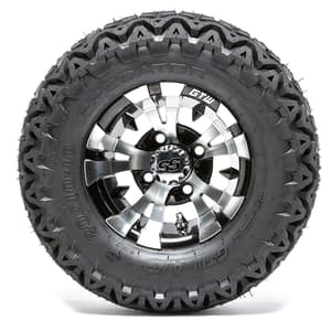 10” GTW Vampire Black and Machined Wheels with 20in Predator A-T Tires – Set of 4
