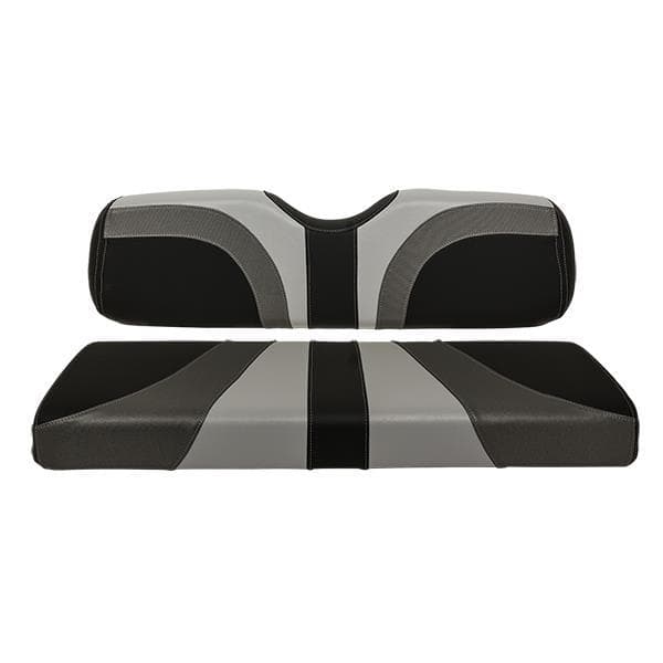 RedDot&reg; Blade Front Seat Covers for Club Car Precedent – Gray / Charcoal Gear / Black Carbon Fiber