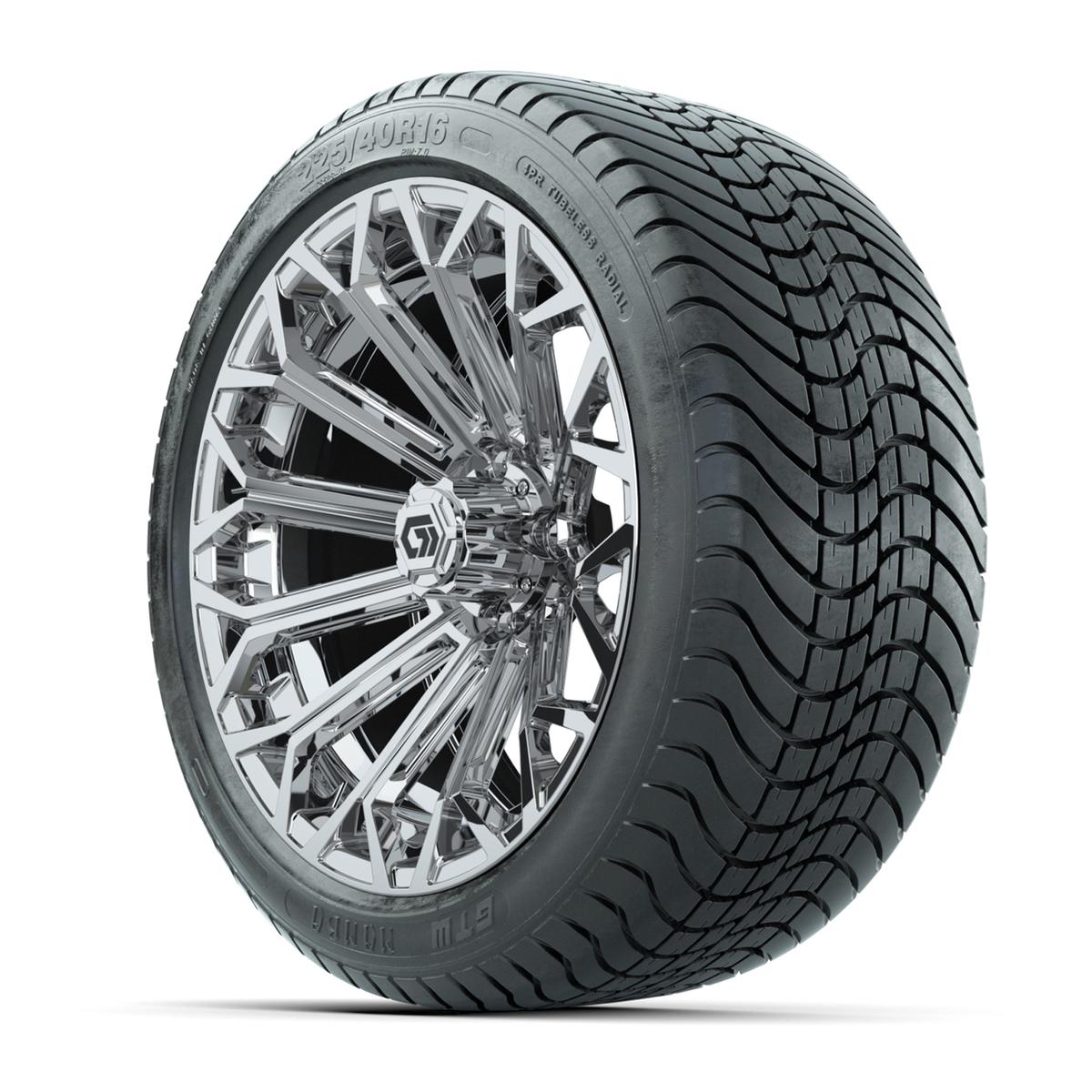 GTW&reg; Phantom Chrome 16 in Wheels with 225/40-R16 Mamba Street Tires - Full Set