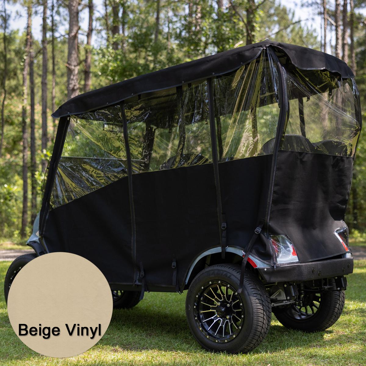 RedDot EZGO Liberty 4-Passenger Beige 3-Sided Over-The-Top Enclosure
