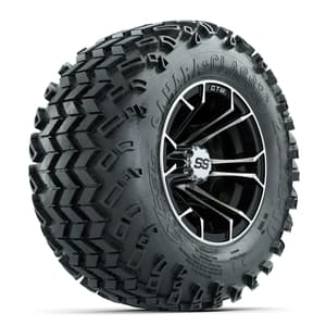 GTW Spyder Machined/Black 10 in Wheels with 20x10-10 Sahara Classic All Terrain Tires – Full Set