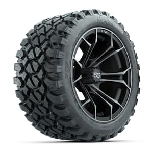 GTW Spyder Matte Grey 14 in Wheels with 23x10-14 GTW Nomad All-Terrain Tires – Full Set