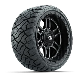 GTW Titan Black/Machined 14 in Wheels with 205/35-R14 Maverick Low-Profile All-Terrain Tires – Full Set