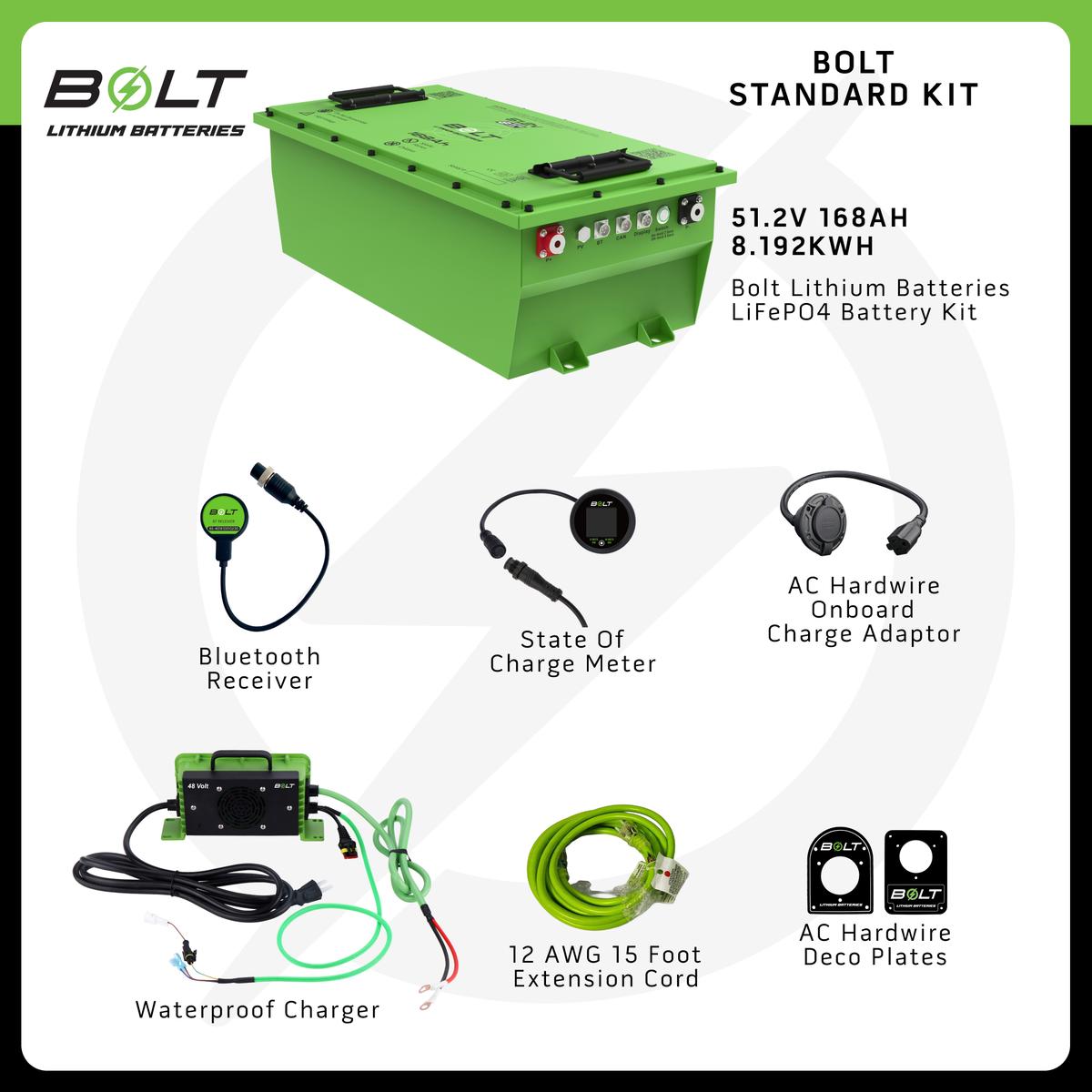 Bolt Energy Denago 51V 168AH Heated Standard Battery FactorySync Kit