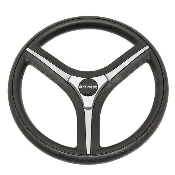Gussi Italia&reg; Brenta Black/Silver Steering Wheel (Models Yamaha G16-Drive 2)