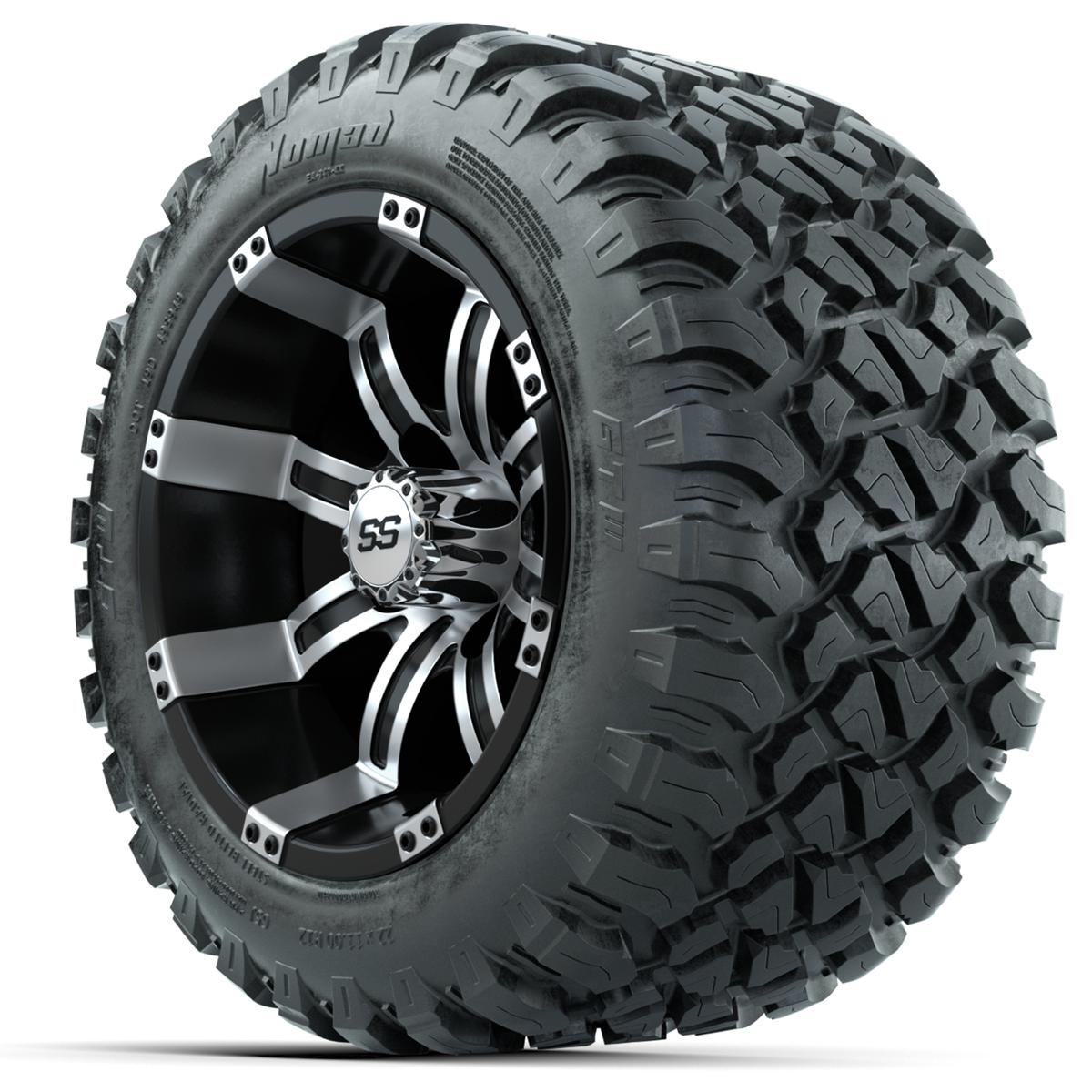 Set of (4) 12 in GTW Tempest Wheels with 22x11-R12 GTW Nomad All-Terrain Tires