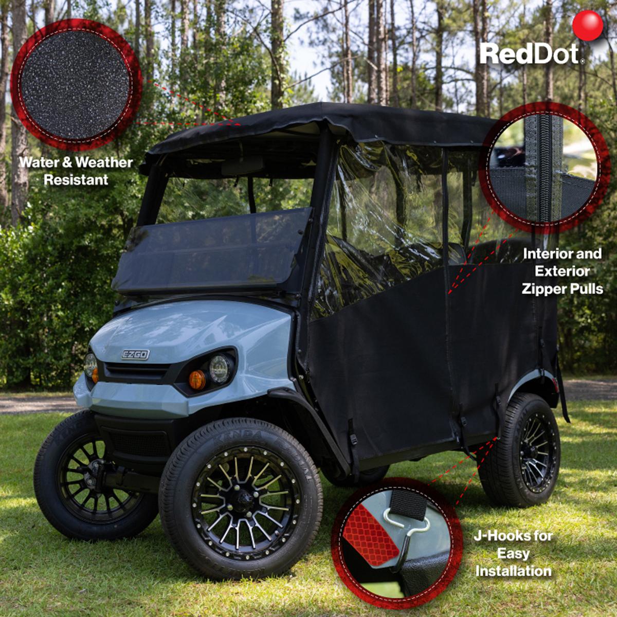 RedDot EZGO Liberty 4-Passenger White 3-Sided Over-The-Top Enclosure