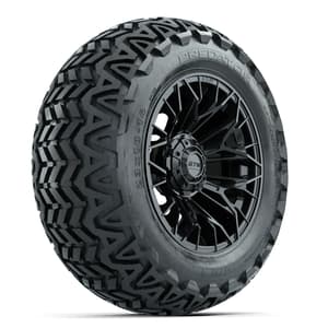 Set of (4) 14 in GTW® Stellar Black Wheels with 23x10-14 Predator All-Terrain Tires