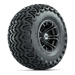 GTW Spyder Machined/Matte Grey 10 in Wheels with 22x11-10 Predator All Terrain Tires – Full Set