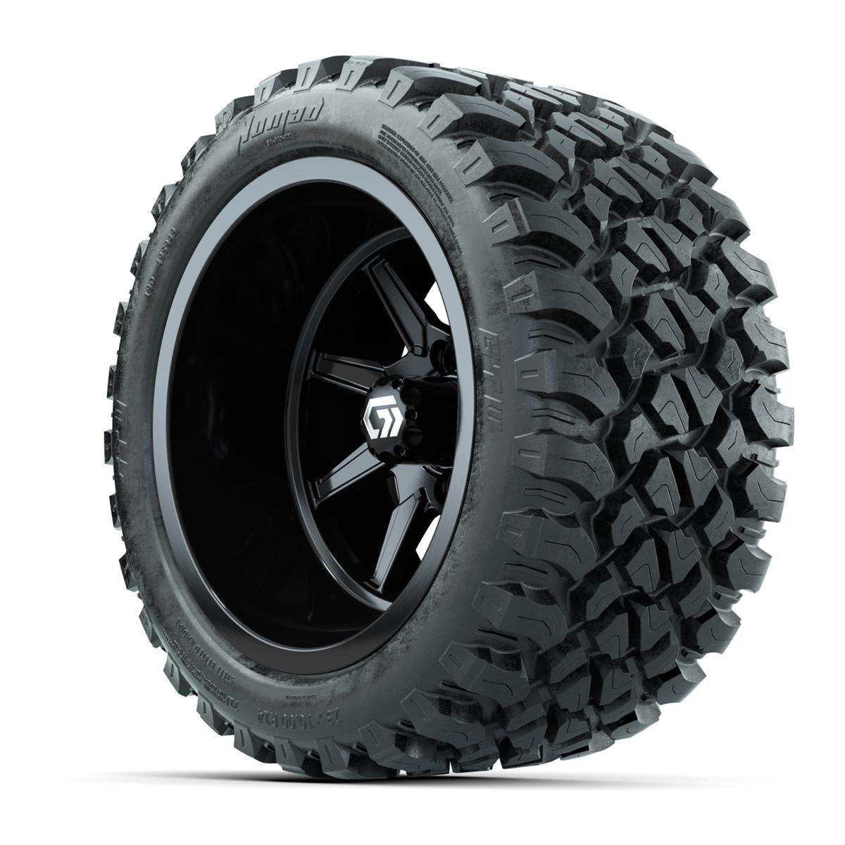 GTW&reg; Reaper Gloss Black 14 in Wheels with 23X10-R14 Nomad Steel Belt Radial All-Terrain Tires - Full Set