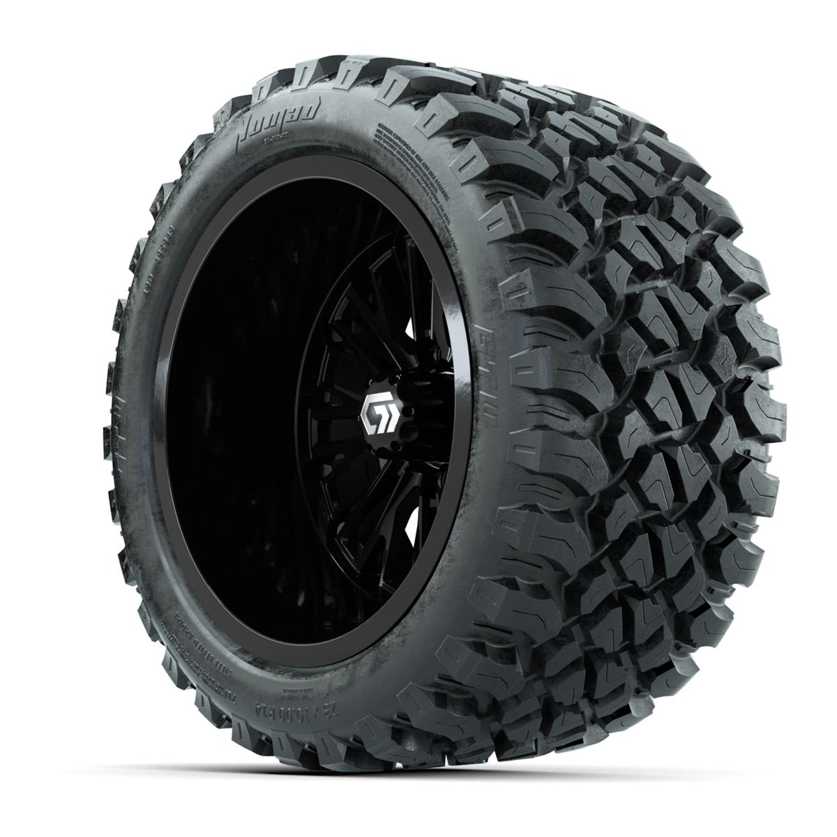 GTW&reg; Viper Gloss Black 14 in Wheels with 23X10-R14 Nomad Steel Belt Radial All-Terrain Tires - Full Set