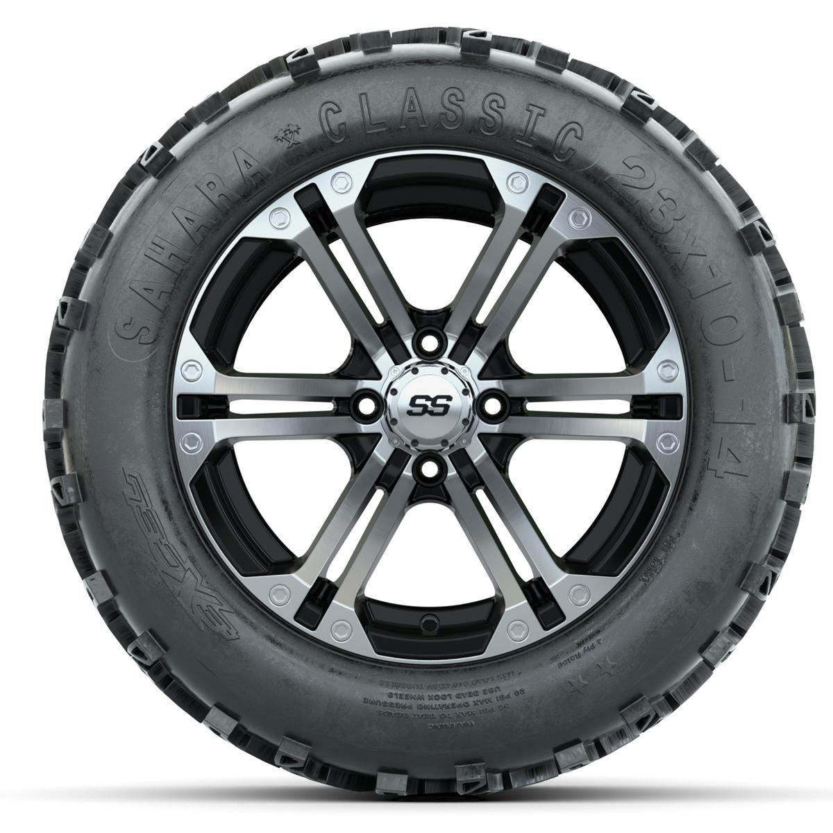 Set of (4) 14 in GTW Specter Wheels with 23x10-14 Sahara Classic All-Terrain Tires