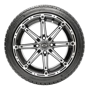 14” GTW Element Black and Machined Wheels with 19” Fusion Street Tires – Set of 4