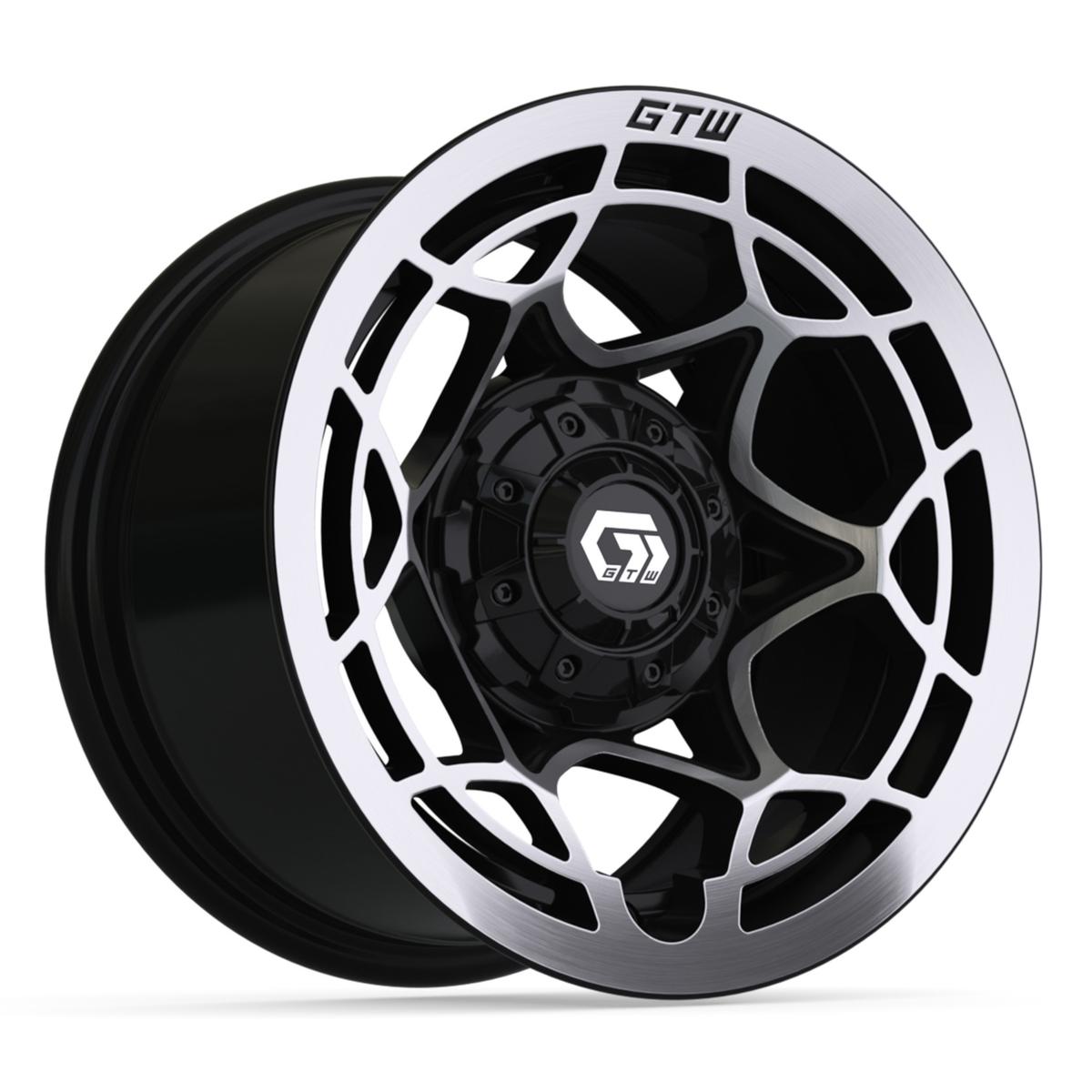 12&Prime; GTW&reg; Nexus Gloss Black with Silver Face Wheel