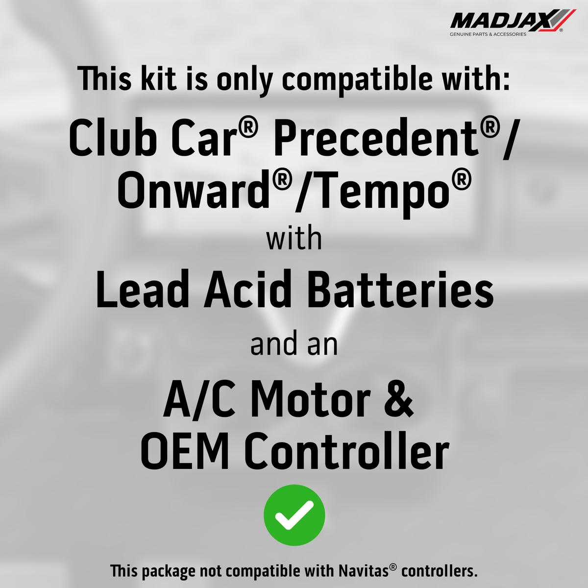 MadJax&reg; Kinect&trade; Club Car Precedent/Tempo/Onward with Lead Acid Battery Setup Display Screen A/C Kit