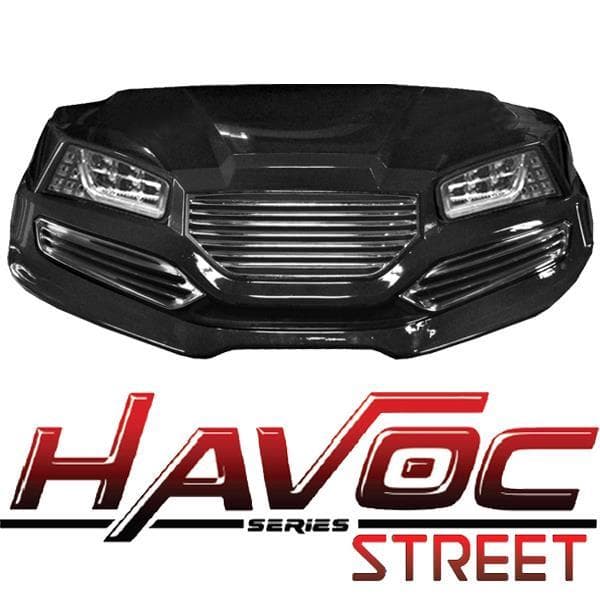 Yamaha G29/Drive HAVOC Street Style Front Cowl Kit in Black (Years 2007-2016)