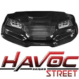 Yamaha G29/Drive HAVOC Street Style Front Cowl Kit in Black (Years 2007-2016)