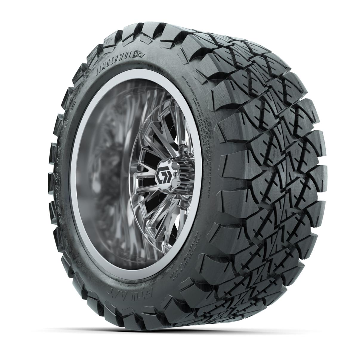 GTW&reg; Viper Chrome 14 in Wheels with 22X10-14 Timberwolf All-Terrain Tires - Full Set