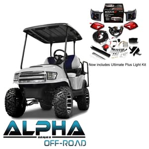 Club Car Precedent/Onward/Tempo ALPHA Off-Road Body Kit in White with Ultimate Plus Light Kit