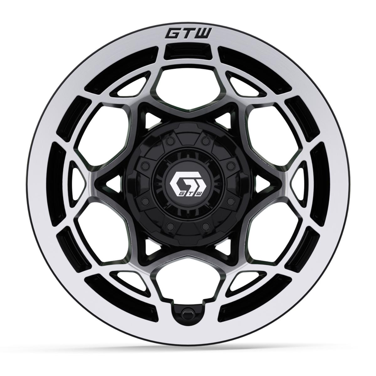 12&Prime; GTW&reg; Nexus Gloss Black with Silver Face Wheel