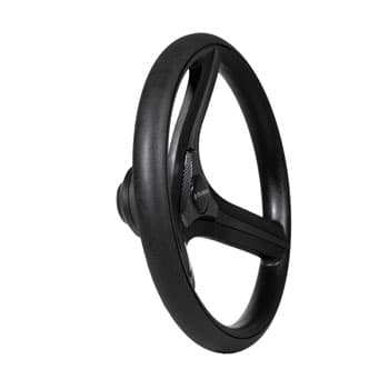Gussi Italia&reg; Brenta Black/Carbon Fiber Steering Wheel for EZGO