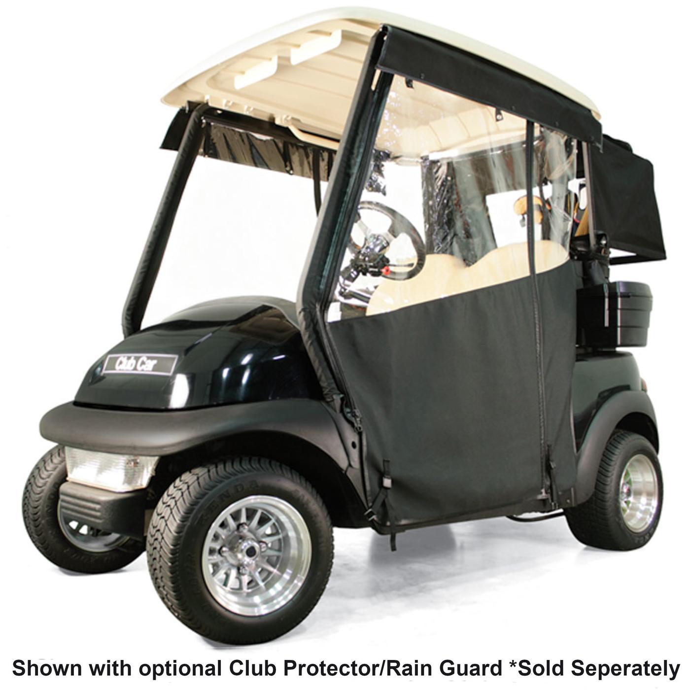 2008-Up EZGO RXV - Red Dot Chameleon Black 2-Passenger Track Style Soft Enclosure