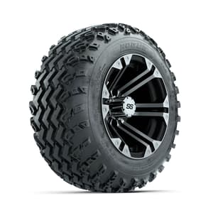 GTW Specter Machined/Black 12 in Wheels with 22x11.00-12 Rogue All Terrain Tires – Full Set