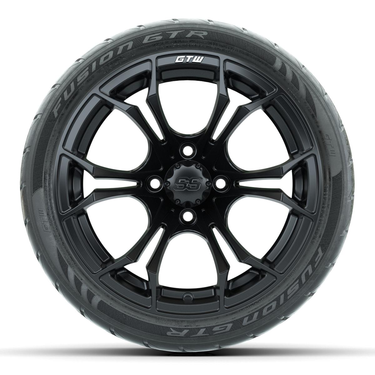 Set of (4) 14 in GTW Spyder Wheels with 205/40-R14 Fusion GTR Street Tires