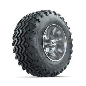 GTW Godfather Chrome 10 in Wheels with 20x10.00-10 Rogue All Terrain Tires – Full Set