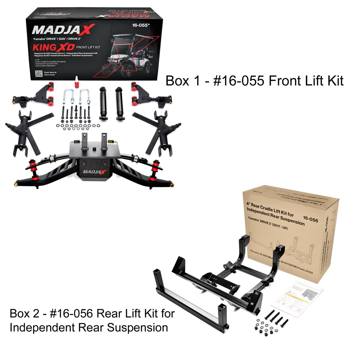4” MadJax King XD Lift Kit for Gas Yamaha Drive2 with Independent Rear Suspension