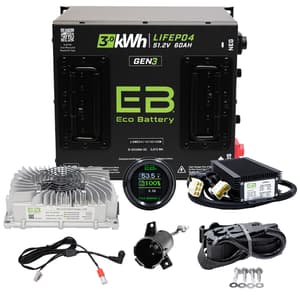 Club Car Precedent/Onward/Tempo Eco Lithium 51V 60Ah GEN3 Battery Bundle - Cube