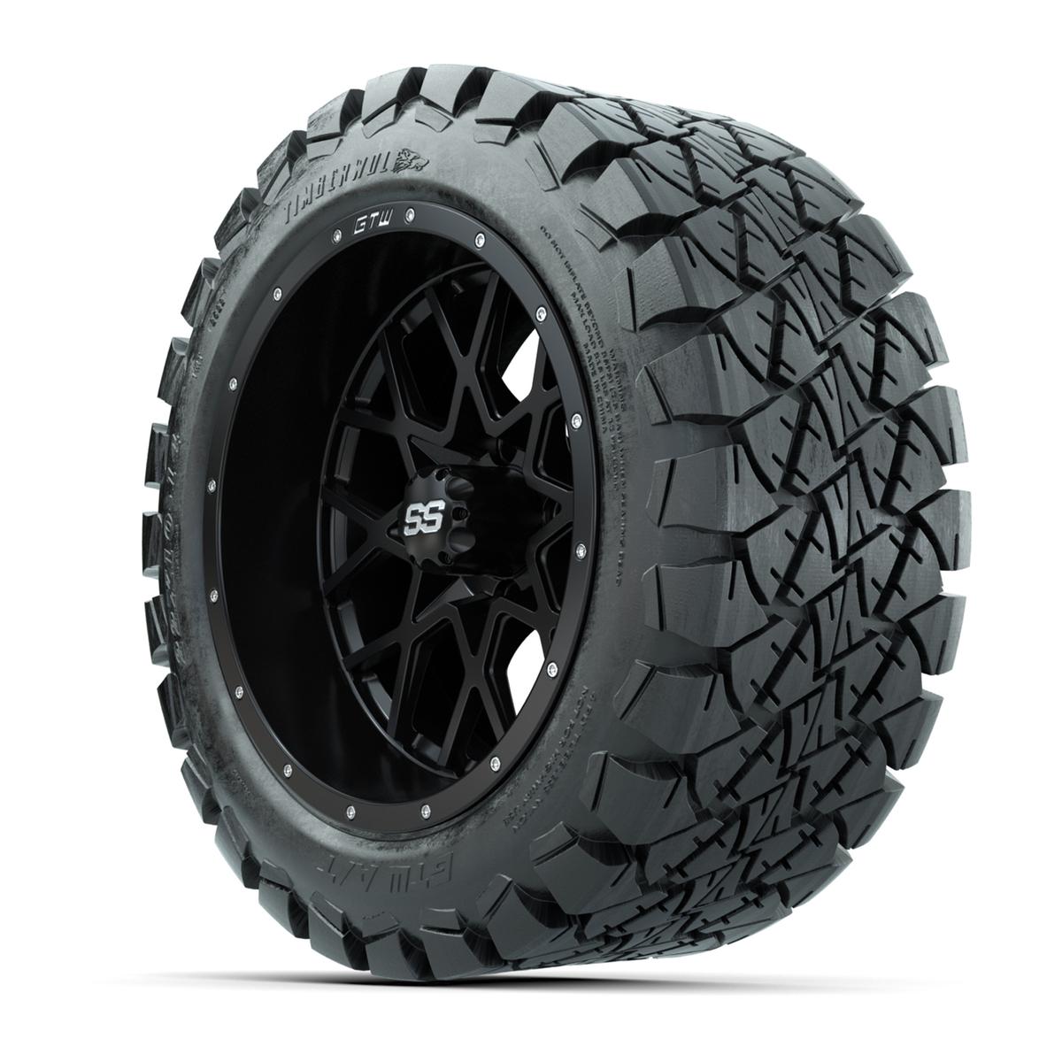 Set of (4) 14 in GTW Vortex Wheels with 22x10-14 GTW Timberwolf All-Terrain Tires