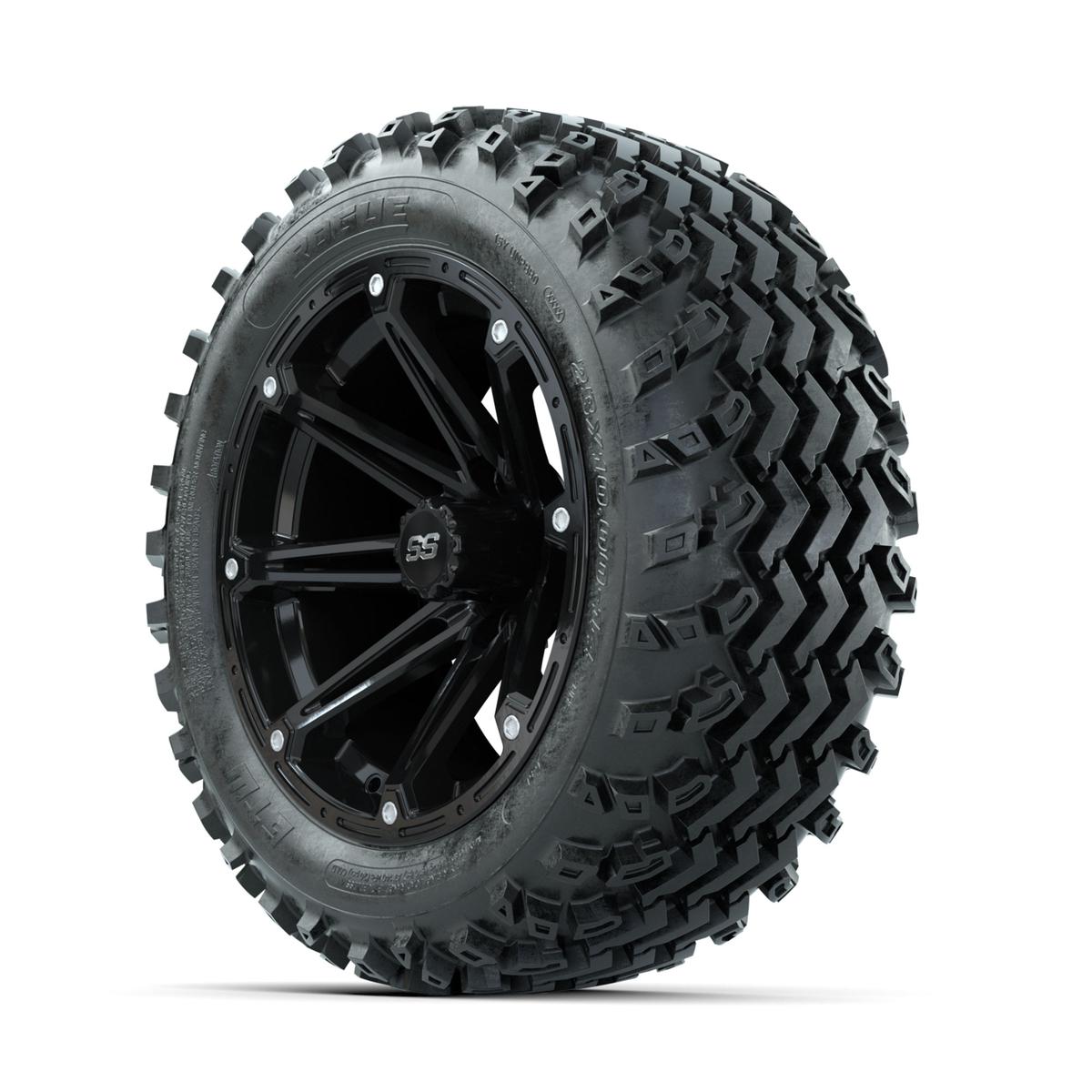 GTW Element Black 14 in Wheels with 23x10.00-14 Rogue All Terrain Tires – Full Set