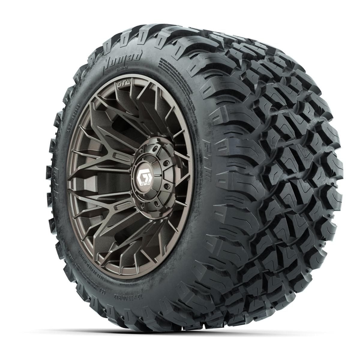 Set of (4) 12 in GTW® Stellar Matte Bronze Wheels with 22x11-R12 Nomad All-Terrain Tires