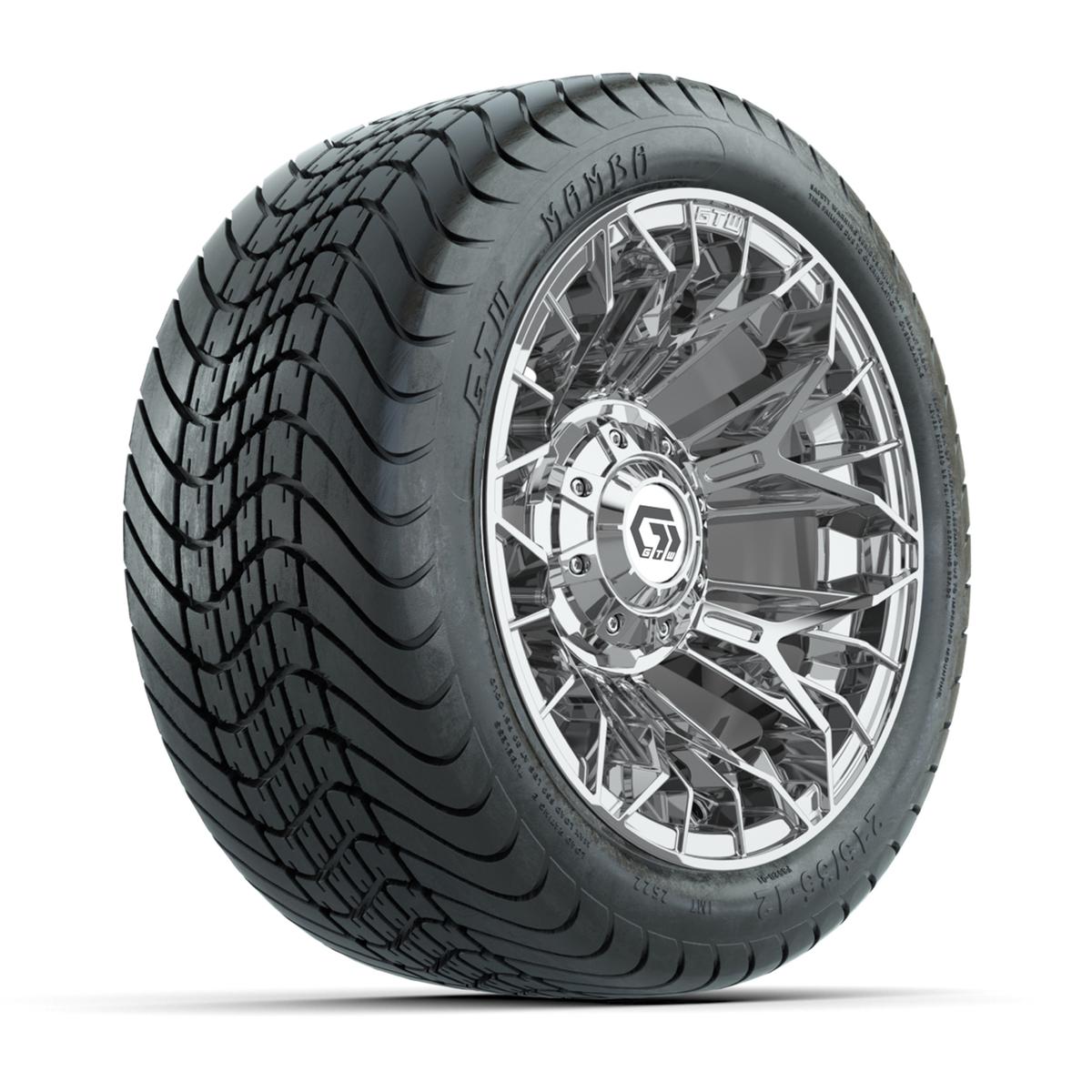 Set of (4) 12 in GTW® Stellar Chrome Wheels with 215/35-12 Mamba Street Tires