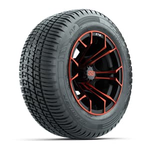 Set of (4) 12 in GTW Spyder Wheels with 215/50-R12 Fusion S/R Street Tires