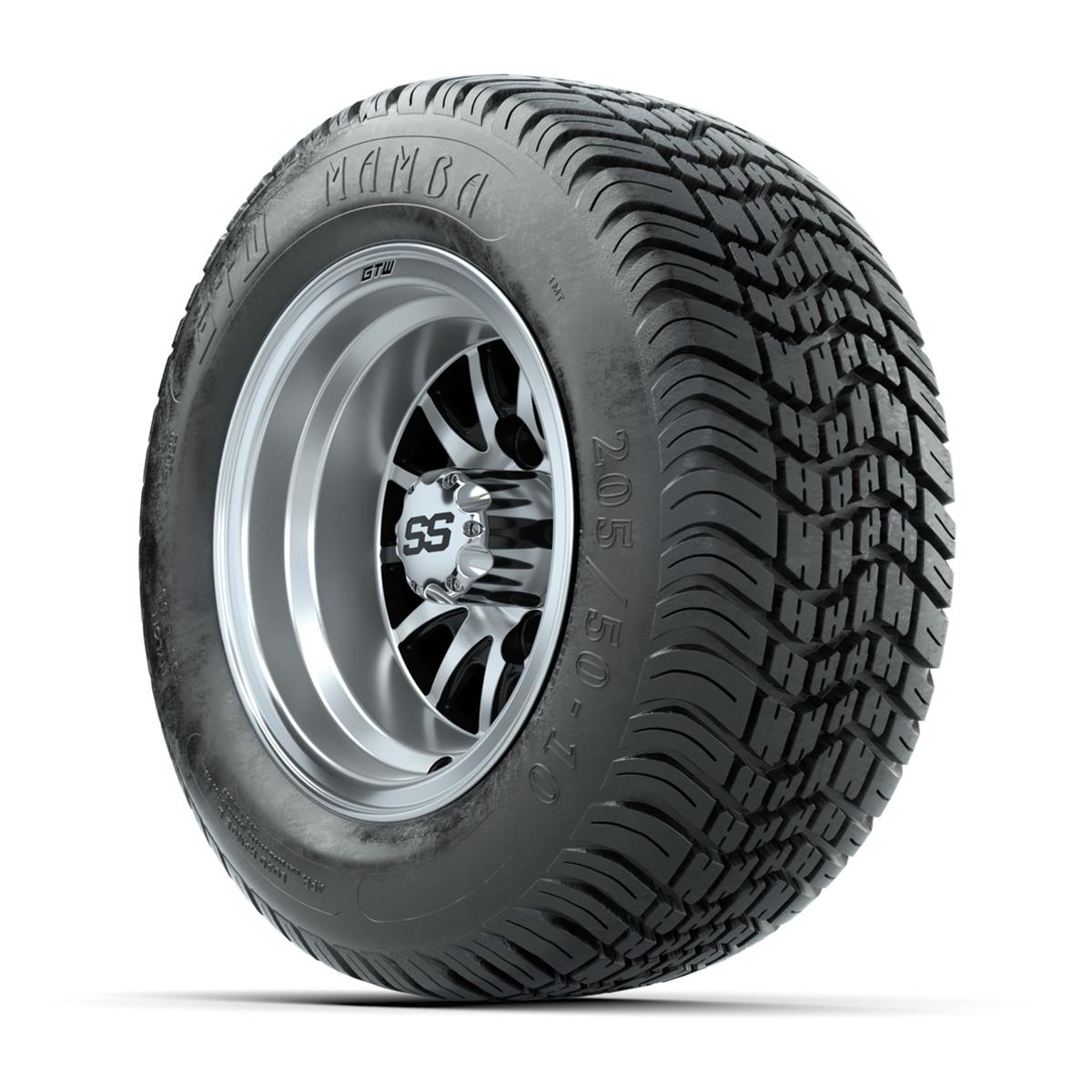 Set of (4) 10 in GTW Medusa Wheels with 205/50-10 Mamba Street Tires